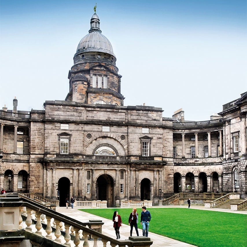 University of Edinburgh campus representing international study abroad partnerships